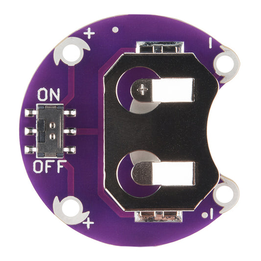 LilyPad Coin Cell Battery Holder - Switched - 20mm [DEV-13883] - (AD37087)