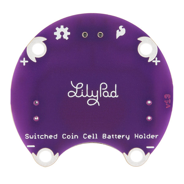 LilyPad Coin Cell Battery Holder - Switched - 20mm [DEV-13883] - (AD37087)