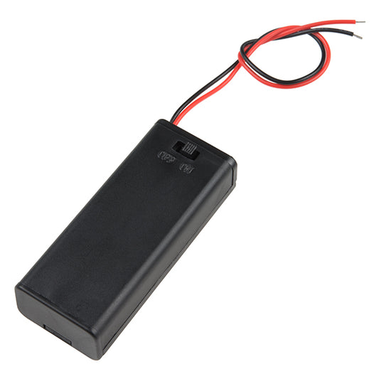 Battery Holder - 2xAAA with Cover and Switch - (AD79392)