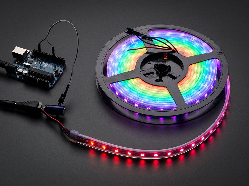Waterproof NeoPixel Digital RGB LED Strip - White 60 LEDs [1 Meter] - (AD2203)