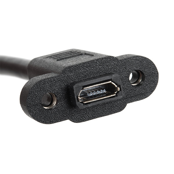 Panel Mount USB Micro-B Extension Cable - 6" [CAB-15464] - (AD54197)
