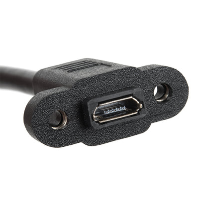 Panel Mount USB Micro-B Extension Cable - 6" [CAB-15464] - (AD54197)