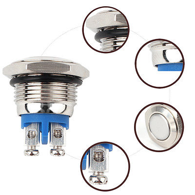 16mm Stainless Steel Metal Push Button Switch - (AD16467)