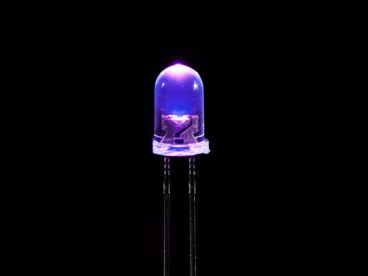 LED UV 400nm Purple 5mm Clear Lens - (AD750)