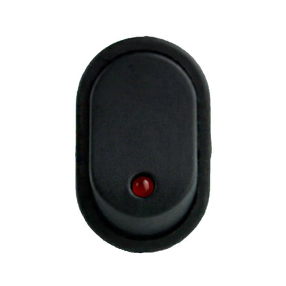 IS-EC-OVL-12RED Oval Rocker Switch 12VDC - (AD78963)