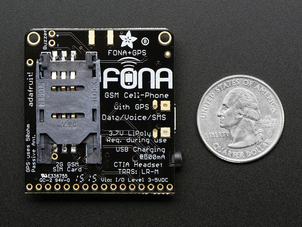FONA 808 - Mini Cellular GSM + GPS Breakout [PID:2542] - (AD13622)