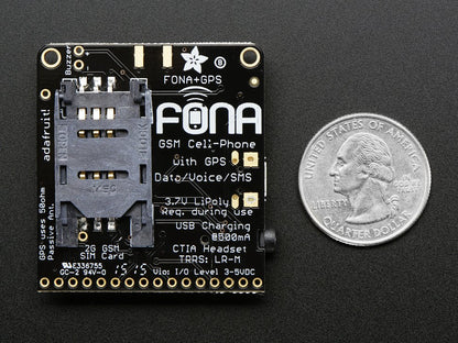 FONA 808 - Mini Cellular GSM + GPS Breakout [PID:2542] - (AD13622)