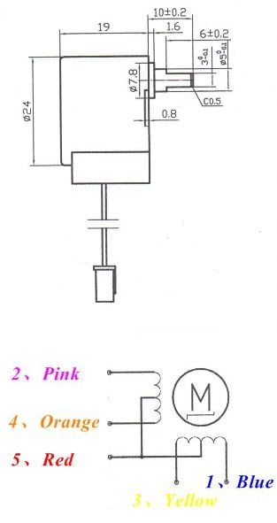 Small Reduction Stepper Motor - 5VDC 32-Step 1/16 Gearing - (AD22561)