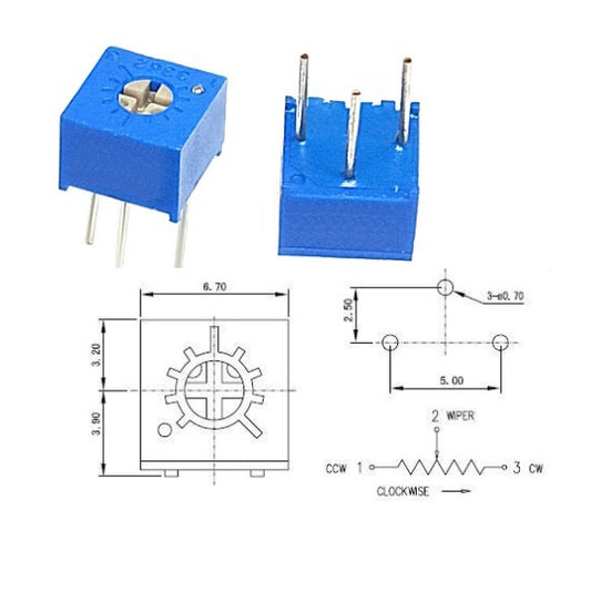 3362P-103 10KΩ High Precision Potentiometer - (AD83283)