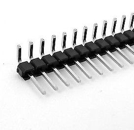 40 Pin 2.54mm Right Angle Single Row Male Pin Header Connector - (AD3780)