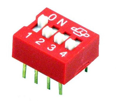 4-Bit Slide Type DIP Switch - (AD1291)