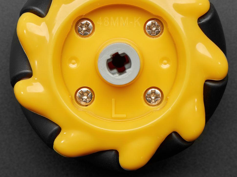Left Mecanum Wheel 48mm Diameter TT Motor - (AD79426)