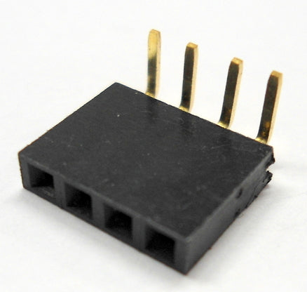 4 Pin 2.54mm Single Row Right Angle Female Header - (AD7987)
