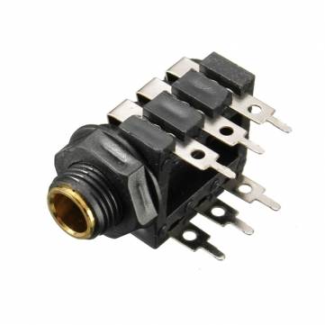 6.35mm 1/4" Stereo Insulated Switched Socket Jack - (AD13555)