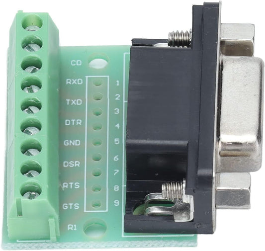 DB9 RS232 Serial to Terminal Female Adapter Connector - (AD35699)