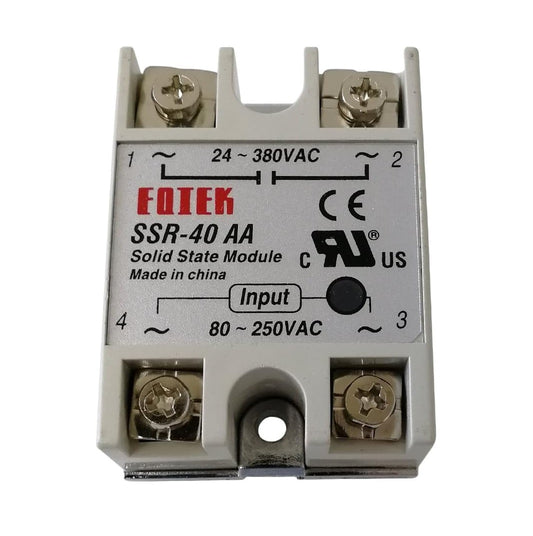 Fotek SSR-40 AA Relay Estado Solido 40A @ 380V (80 - 250VAC) - (AD39310)
