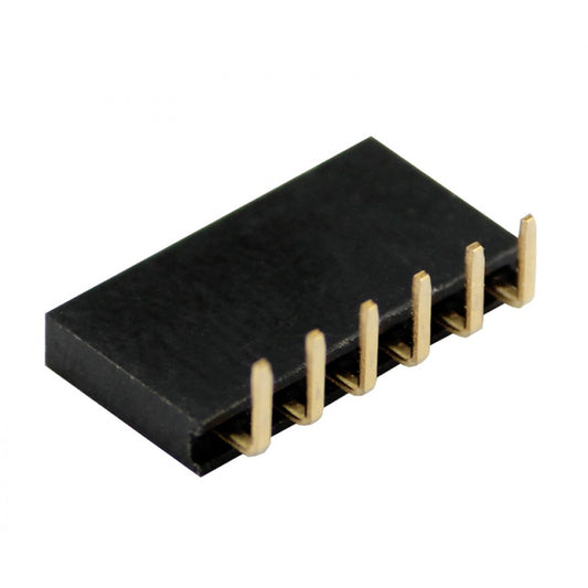6 Pin 2.54mm Single Row Right Angle Female Header - (AD7999)