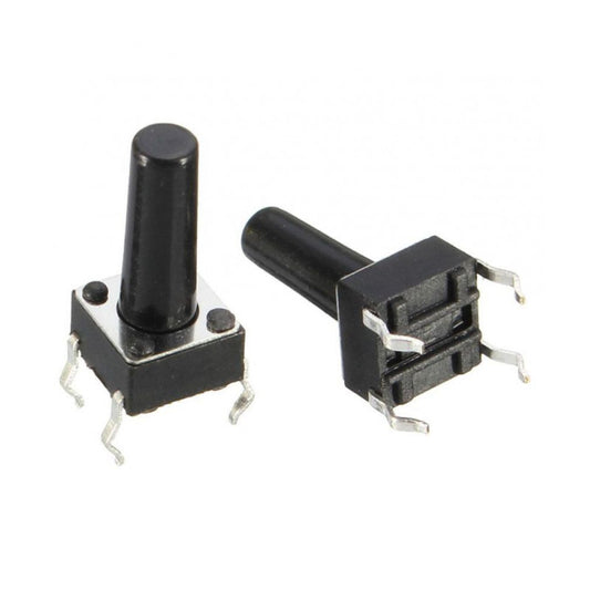 6x6x14mm Miniature Push Button 4-Pin N.O. - (AD17856)
