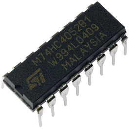 74HC4052 Multiplexor Analogico (4 E/S - 1 E/S) - (AD2020)
