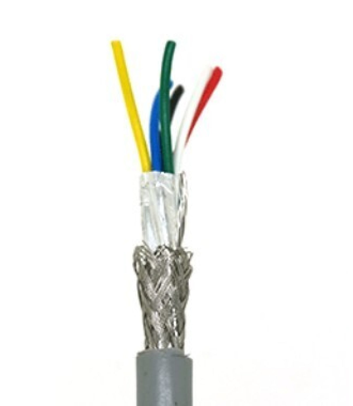 6 Cores Multi Conductor Cable with Shield AWG 24 Gray (1 Meter) - (AD82886)