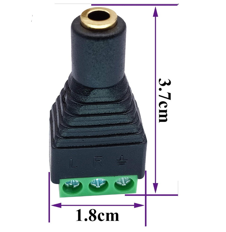 3-Pin Green Audio Adapter 3.5mm Female - (AD50883)