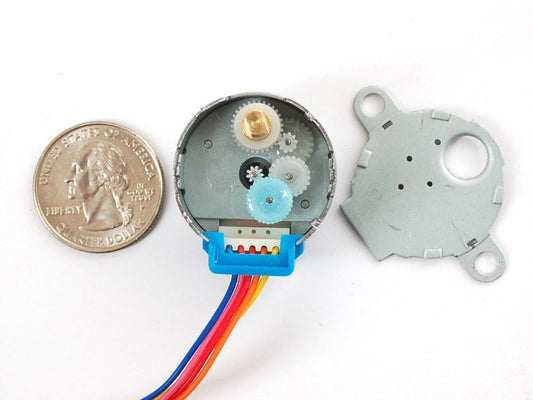 Small Reduction Stepper Motor - 5VDC 32-Step 1/16 Gearing - (AD22561)
