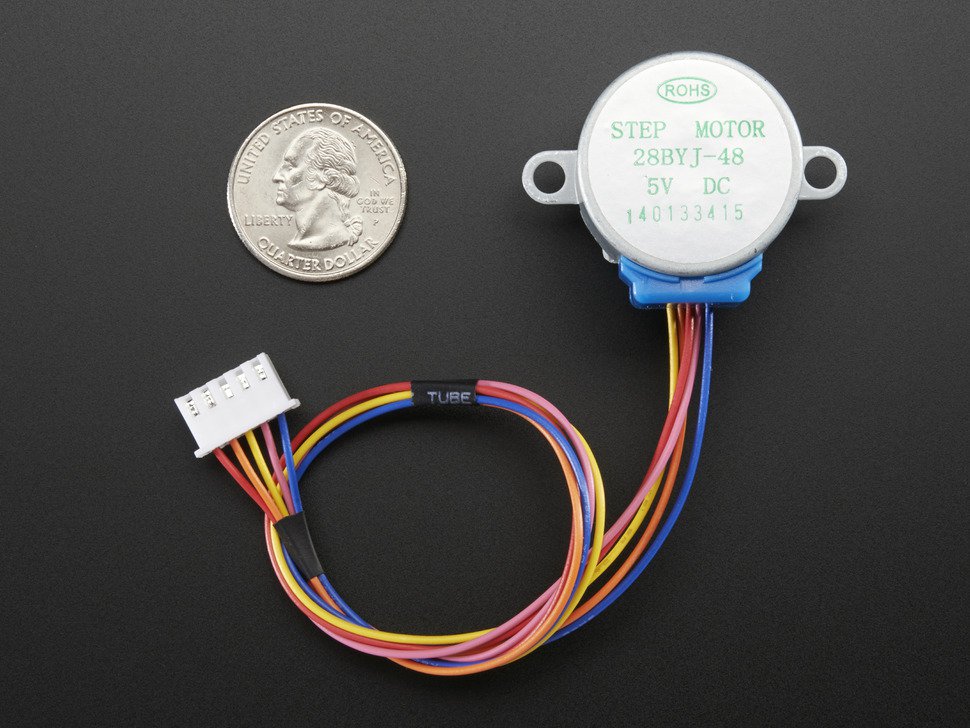 Small Reduction Stepper Motor - 5VDC 32-Step 1/16 Gearing - (AD22561)