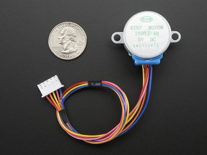 Small Reduction Stepper Motor - 5VDC 32-Step 1/16 Gearing - (AD22561)