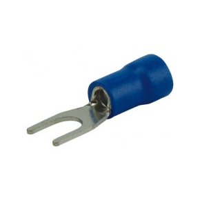 T-24 Fork Terminal #6 Blue [14-16AWG] - (AD12452)