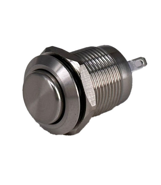 12mm Momentary Stainless Steel Metal Push Button Switch IP65 - (AD50858)