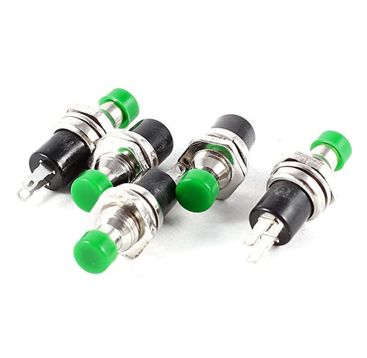 PBS-105 Green Knob Push Button Momentary Panel Mount SPST-NO - (AD10995)