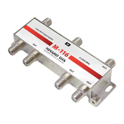 M-116 Miyako 6-Way Coaxial Splitter 2300MHz - (AD12223)