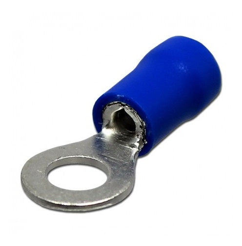 T-8 Ring Terminal #6 Blue [14-16AWG] - (AD12467)