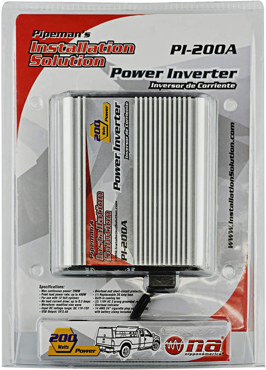 PI-200 Power Inverter 200 Watts (Inversor 12VDC - 110VAC) - (AD12494)