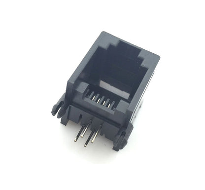 RJ11 4-Pin Vertical PCB Mounting Female Connector - (AD15638)