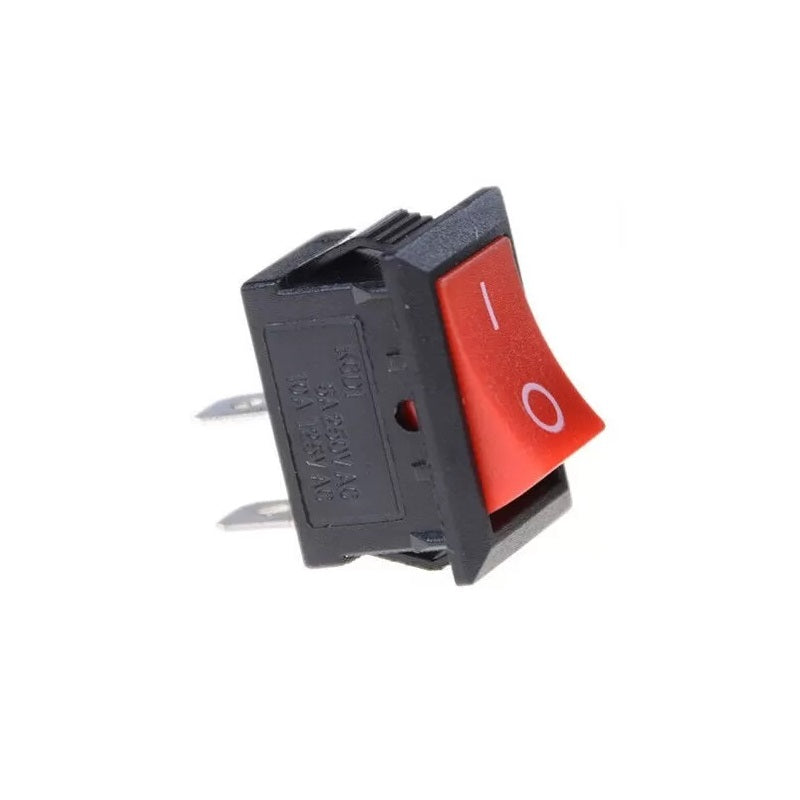 KCD1-101 Rocker Switch Red ON/OFF SPST 6A 250VAC Panel Mount - (AD17306)