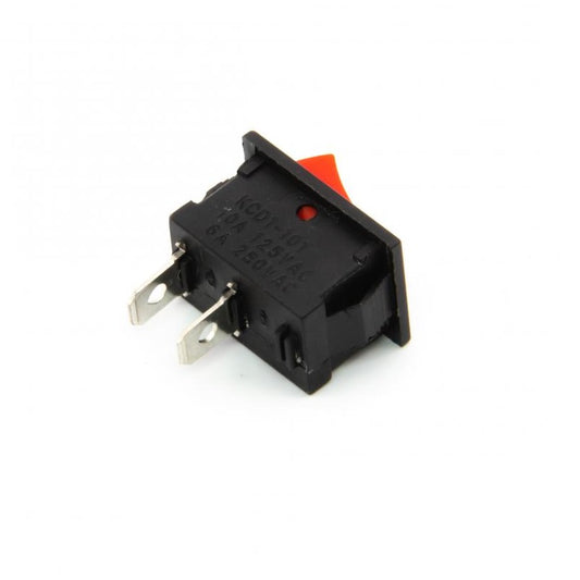 KCD1-101 Rocker Switch Red ON/OFF SPST 6A 250VAC Panel Mount - (AD17306)
