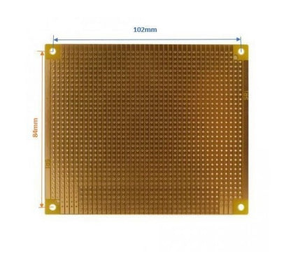 110mm x 93mm Large Stripboard (Copper) [Phenolic-Tracks] - (AD18036)