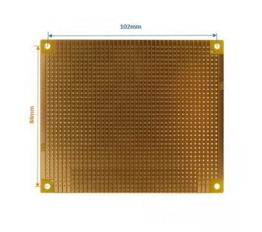 110mm x 93mm Large Stripboard (Copper) [Phenolic-Tracks] - (AD18036)