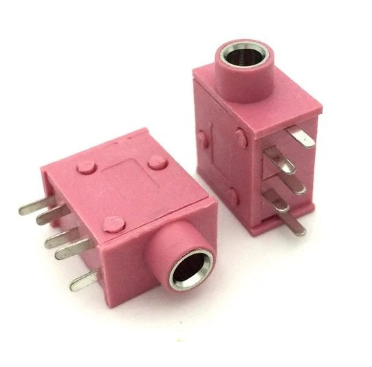 PJ-325 Pink 5-Pin 3.5mm TRRS PCB Jack - (AD19305)