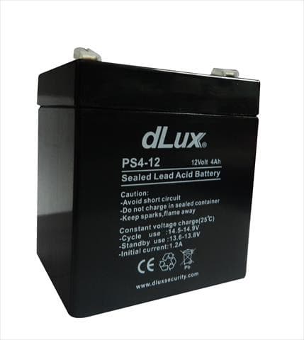 PS4-12 dLux 12V @ 4Ah Rechargeable Battery - (AD19602)