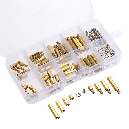 120 PCS M3 Hexagonal Brass Spacer Kit - (AD25265)