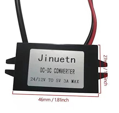 Jinuetn DC-DC Step-Down Converter 8-35V to 5V @ 5A (USB-A) - (AD29772)