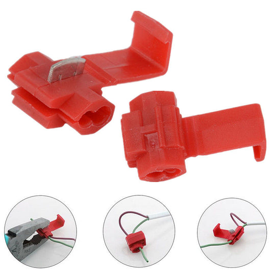 Fast Quick Splice Lock Connector Crimp Red AWG 16-22 [10 PCS] - (AD28880)