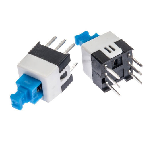 [7 x 7mm] Latching Mini Tactile Push Button Switch DPDT - (AD885)