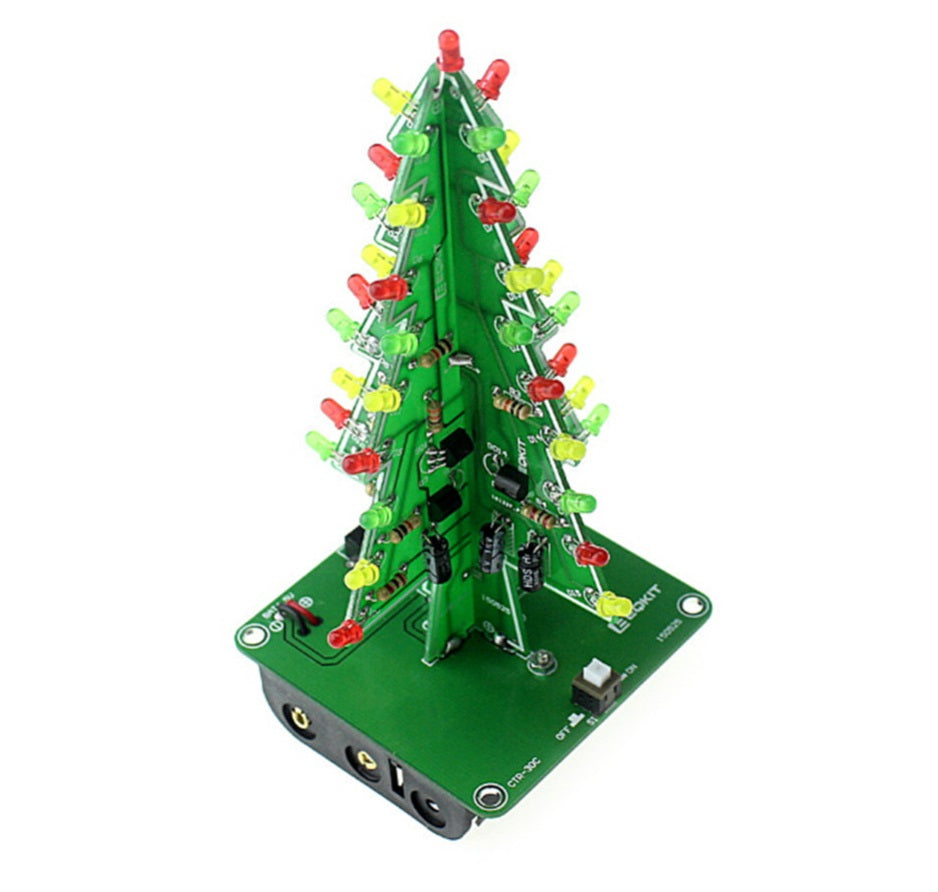 Christmas Tree DIY Kit With RGB Flashing LEDs - (AD30416)