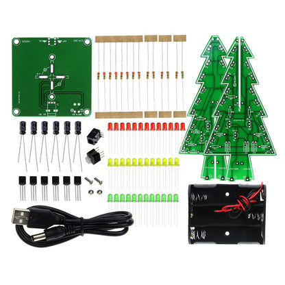 Christmas Tree DIY Kit With RGB Flashing LEDs - (AD30416)