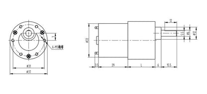 JGB37-3530 24VDC 319RPM Gear Motor - (AD30627)
