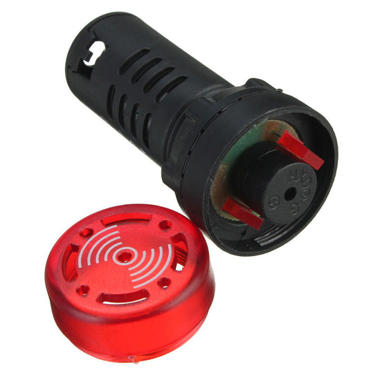 AD16-22SM Red LED Pilot with Flash Light and Buzzer 12V - (AD41152)