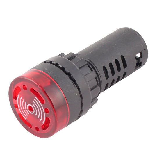 AD16-22SM Red LED Pilot with Flash Light and Buzzer 12V - (AD41152)